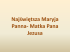 Najświętsza Maryja Panna Najświętsza Maryja Panna