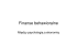 Finanse behawioralne Finanse behawioralne