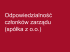 Odpowiedzialność członk&oacute;w zarządu (sp&oacute;łka z o.o.)