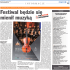 Festiwal będzie się mienił muzyką Festiwal będzie się mienił muzyką