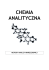 CHEMIA ANALITYCZNA CHEMIA ANALITYCZNA