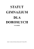 statut gimnazjum dla dorosłych - Zespół Szkół Gimnazjalnych