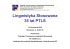 Lingwistyka Stosowana 35 lat PTLS