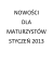 Nowości dla maturzystów - styczeń 2013