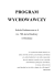 Program wychowawczy w szkole - Szkoła Podstawowa nr 4 w