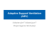 40. Program wspomagający – ASV (Adaptive Support Ventilation)