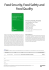 Food Security, Food Safety and Food Quality