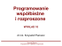 Programowanie współbieżne i rozproszone