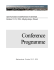 Conference Programme