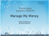 Manage My Money - DEMO