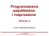 Programowanie współbieżne i rozproszone