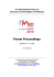 Forum Proceedings
