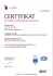 Certyfikat Systemu Zarządzania Jakością ISO 9001